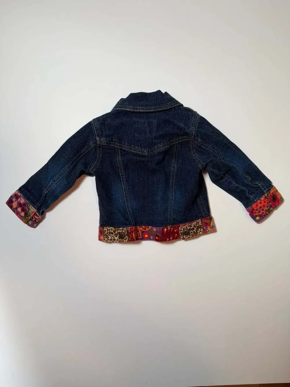 The Children's Place Girls Denim Jacket with Floral and Leopard Print Accents 24